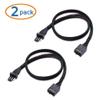 Cable Matters 2-Pack PWM 4 Pin Fan Extension Cable - 12 Inches view 2