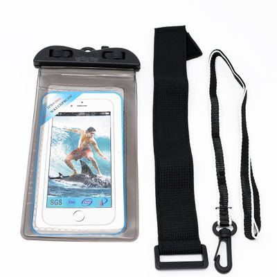 Adoretex Sport Waterproof Case Cell Phone Pouch Dry Bag Pocket with Armband, 6"(WP-04) - Black