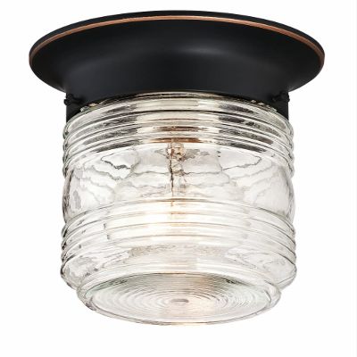 Design House Jelly Jar Flush Mount Light, Oil Rubbed Bronze