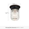 Design House Jelly Jar Flush Mount Light, Oil Rubbed Bronze view 2
