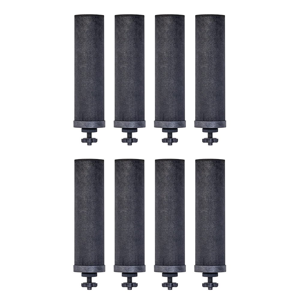 Authentic Black Berkey Elements BB9-2 Filters for Water Systems (Set of 8 Black Berkey Elements)
