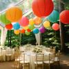 WYZworks - Round Paper Lanterns 10 Pack (Seafoam Green, 14") - Hanging Paper Lanterns Lamp for Wedding, Birthday, Party and Home Decorations with 8", 10", 12", 14", 16" option view 4