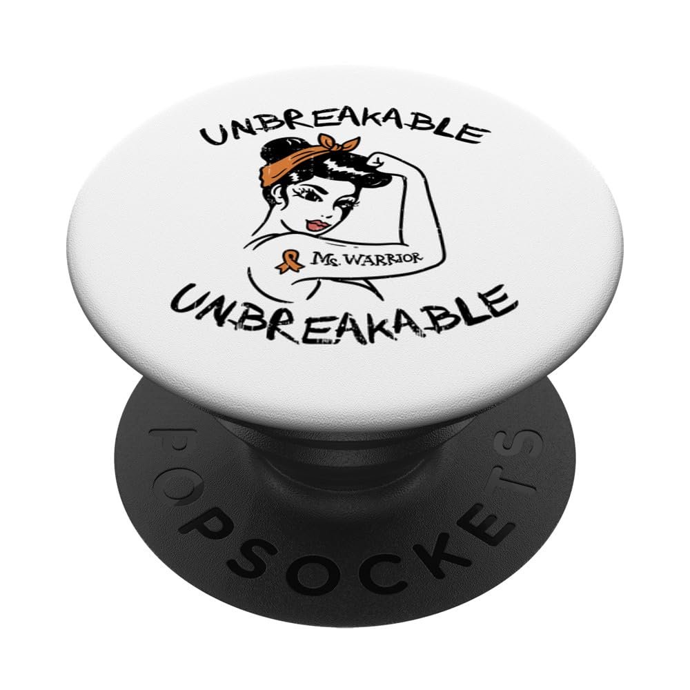 MS Warrior Unbreakable Multiple Sclerosis Awareness Gift PopSockets Standard PopGrip