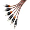Alphasonik 17 Feet Premium 6 Channel Hyper-Flex RCA Interconnect Signal Patch Audio Cable with X-Radial Twist Wire Technology 100% Oxygen Free Copper Element Certified Multiple Applications FLEX-R66 view 3
