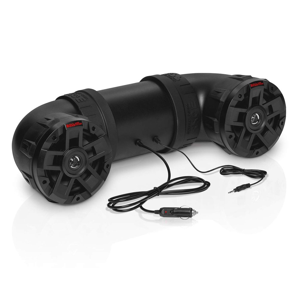 BOSS Audio Systems ATV6.5B ATV UTV Weatherproof Sound System - 6.5 Inch Speakers, 1.5 Inch Tweeters, Built-in Amplifier, Bluetooth, Easy Installation for 12V Vehicles