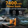 FosPower NOAA Emergency Weather Radio A1 7400mWh Solar Hand Crank (Orange) view 3