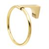 Alno A6840-PB Luna Towel Rings Transitional, Polished Brass, 6" view 1
