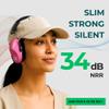 Pro For Sho 34dB NRR Hearing Protection Ear Muffs  Highest NRR Compact Design Ear Protection for Loud Events & Sensory Use (Pink) view 2
