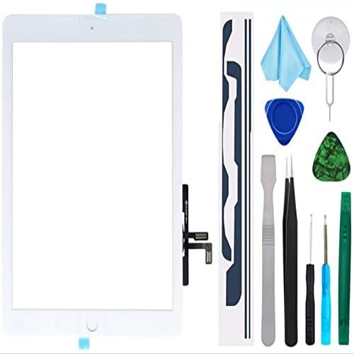 T Phael White Digitizer Repair Kit for 2017 iPad 9.7 A1822, A1823 / iPad 5 iPad Air 1st Touch Screen Digitizer Replacement (Without Home Button) with Tools