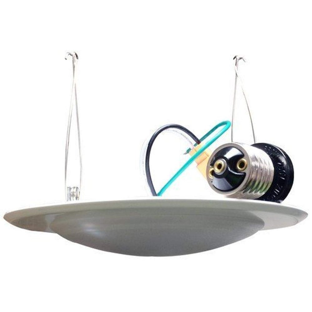Morris Products Surface LED Recessed Lighting Retrofit Kit for Recessed Downlighting, Alternative to Incandescent Lights Energy Efficient, Dimmable, DOB Technology 3000K, 14.5 Watts, 6, White