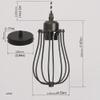 E27 Socket Modern Vintage Industrial Metal Cage Loft Pendant Lamp Ceiling Light Shade Retro Pendant Light Wall Sconce Light Retro Wall Lamp 1-Light view 2
