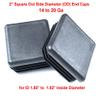 SBD Ltd. (Pack of 10 2" Square Black Plastic Tubing Plugs, |10-14 Ga for Hole Size 1.74" to 1.83" | 2 inch - 2"x2" |Fencing Post Inserts - End Caps for Various Fitness Equipment Replacement Attachmen view 4