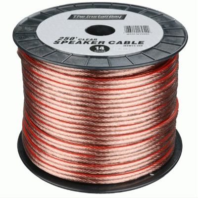 INSTALLBAY IBSW14-250 - Speaker Wire - 14 Gauge Clear Speaker Wire 250 Foot Coil
