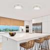 LED Ceiling Light,Auffel Minimalist Modern 11-Inch Surface Flush Mount Light Fixture Glass 4000K Daylight White Lamp 1980LM K9 Crystal Chandelier Lighting for Kitchen,Bathroom,Bedroom,Hallway view 3