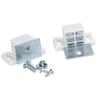Rok Hardware Heavy Duty 15 lb High Rise Cabinet Magnetic Catch, White/Nickel Cabinet Door Magnet (2, White, Nickel) view 1