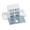 Rok Hardware Heavy Duty 15 lb High Rise Cabinet Magnetic Catch, White/Nickel Cabinet Door Magnet (2, White, Nickel) view 2