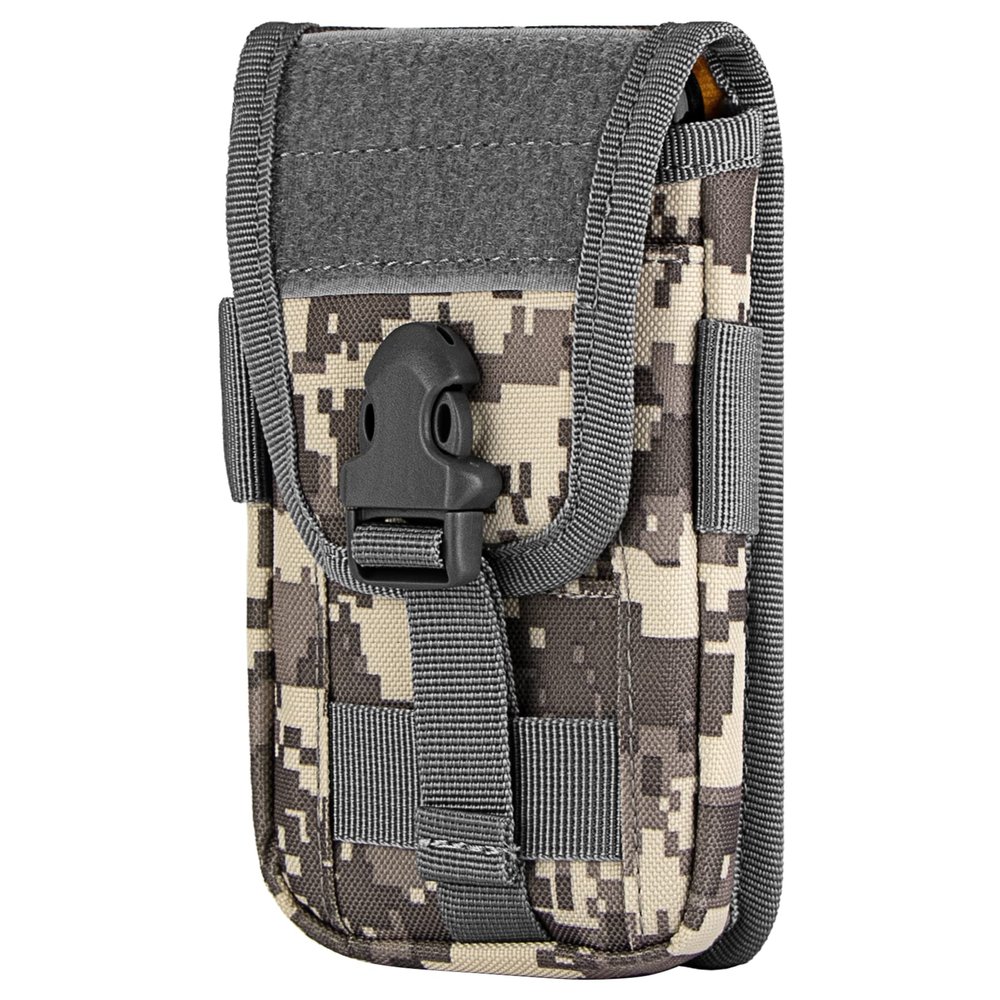 IronSeals Tactical Molle Pouch Compact Utility EDC Waist Pack Phone Holster with Card Slots for 4.7"-6.9" Phone