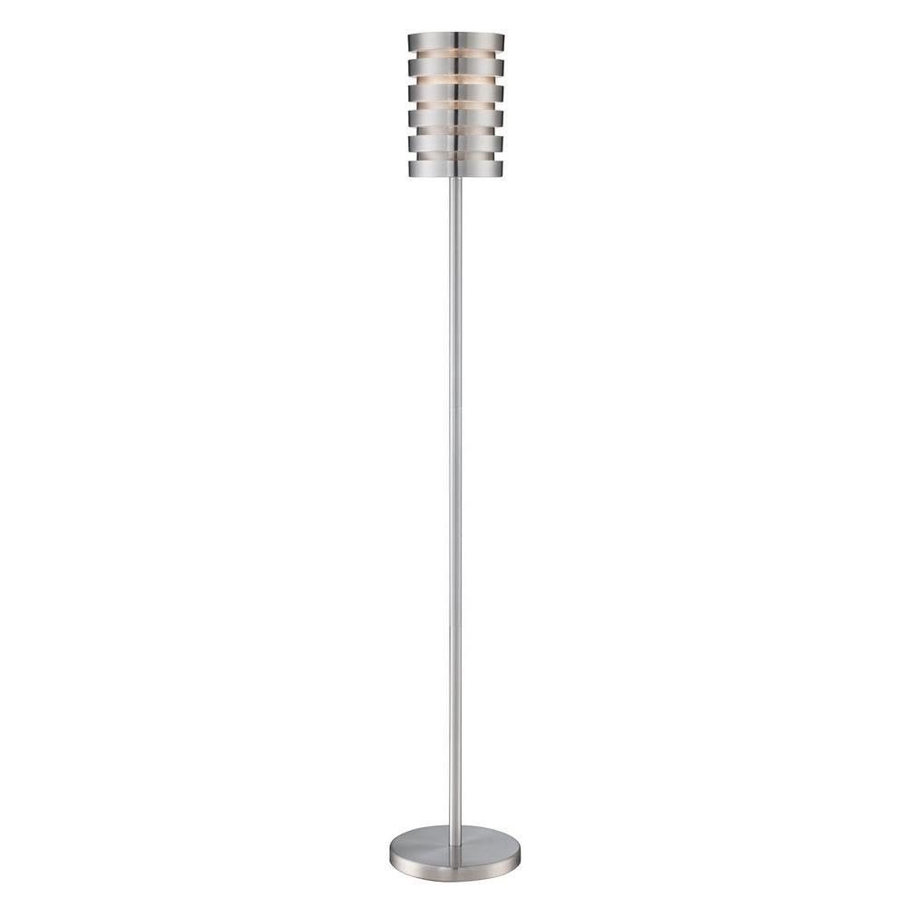 Lite Source Metal Floor LAMP, Aluminum, Type CFL 23W LS-82923ALU