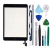 T Phael Black Digitizer Repair Kit for iPad mini 1&2 A1432 A1489 Touch Screen Digitizer Replacement with IC Chip + Home Button + Tools + Pre-Installed Adhesive view 1