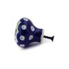 Polmedia Polish Pottery Drawer knob 1-1/2 inch - Bleeding Heart Peacock Pattern Handmade in Boleslawiec Poland by Ceramika Artystyczna + Certificate of Authenticity view 3