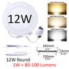 Sugo Dimmable Round LED Panel Light Ultra-Thin 6000K-6500K Cool White LED Recessed Ceiling Lights Home Office Commercial Lighting Panel [10PACK] (12W) view 2