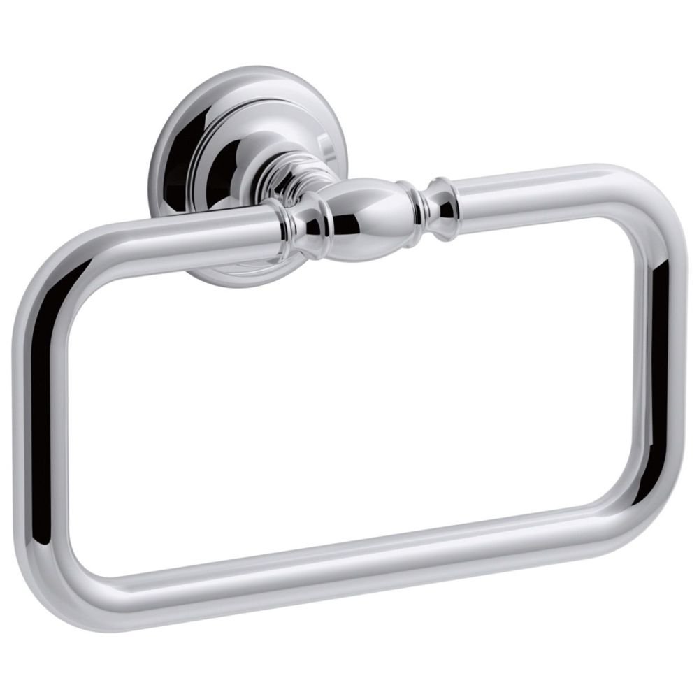 KOHLER K-72571-CP Artifacts Towel Ring, Polished Chrome