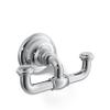 Kohler 72572-CP Artifacts Double Robe Hook, Polished Chrome view 1