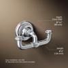 Kohler 72572-CP Artifacts Double Robe Hook, Polished Chrome view 3
