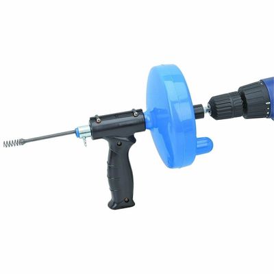 Hand Crank Or Drill Operated Powered Plumbing Drain Cleaner Snake Cable Tool