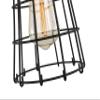 Woodbridge Lighting 18323GYPWL-SW106BK Fulton Black Wire Cage Mini-Pendant W/ST64 Bulb view 4