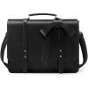 ECOSUSI Women Briefcase PU Leather Laptop Bag Large Shoulder College Satchel Bagfit 15.6" Laptop view 1