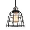 Woodbridge Lighting 18323ATNWL-SW106BK Fulton Black Wire Cage Mini-Pendant W/ST64 Bulb view 1