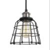 Woodbridge Lighting 18323ATNWL-SW106BK Fulton Black Wire Cage Mini-Pendant W/ST64 Bulb view 2