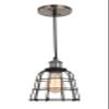 Woodbridge Lighting 18323ATNWL-SW106BK Fulton Black Wire Cage Mini-Pendant W/ST64 Bulb view 3