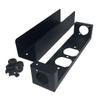PB1A-2X1DUP-BK Steel Project Box Pre-Punched for 2 xlr's and 1 Duplex view 3