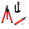 AKOAK Mini Camera Tripod, Portable and Flexible Tripod with Cell Phone Holder Clip, Standard 1/4 Screw Suited for General Camera and Adjustable Clip Suited for The Mobile Phone Under 6 Inch,Red view 2