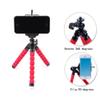 AKOAK Mini Camera Tripod, Portable and Flexible Tripod with Cell Phone Holder Clip, Standard 1/4 Screw Suited for General Camera and Adjustable Clip Suited for The Mobile Phone Under 6 Inch,Red view 4