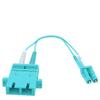 CableRack SC to LC Fiber Adapter 50/125 OM4 Multimode Duplex Converter Dongle view 1