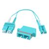 CableRack SC to LC Fiber Adapter 50/125 OM4 Multimode Duplex Converter Dongle view 2