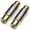 CESS Gold RCA Female to RCA Female Coupler Adapter Connector (2 Pack) view 2