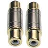 CESS Gold RCA Female to RCA Female Coupler Adapter Connector (2 Pack) view 3