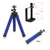 AKOAK Mini Camera Tripod, Portable and Flexible Tripod with Cell Phone Holder Clip, Standard 1/4 Screw Suited for General Camera and Adjustable Clip Suited for The Mobile Phone Under 6 Inch,Blue view 2
