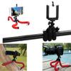 AKOAK Mini Camera Tripod, Portable and Flexible Tripod with Cell Phone Holder Clip, Standard 1/4 Screw Suited for General Camera and Adjustable Clip Suited for The Mobile Phone Under 6 Inch,Blue view 3
