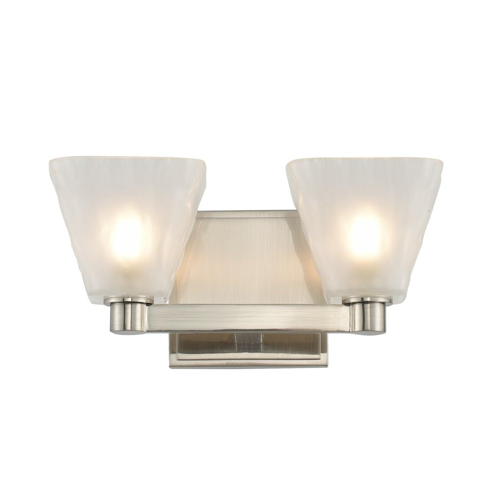 Kalco 316332GN Weston Vanity, 2-Light LED 6 Total Watts, Glazed Nickel