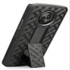 Motorola Moto Z3 Case,Motorola Moto Z3 Play Case, Belt Clip Holster Cover Shell Kickstand Criss Cross Black New Plaid Design for Motorola Moto Z3 Play view 2
