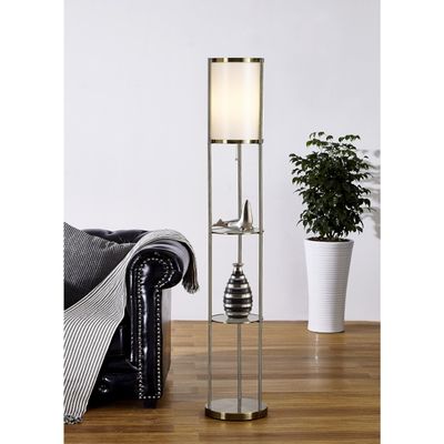 Artiva USA Exeter Durable Glass Display Shelf Floor Lamp