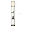 Artiva USA Exeter Durable Glass Display Shelf Floor Lamp view 3