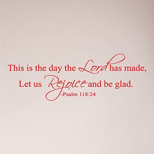 31"x12" This is The Day The Lord Hath Made Let Us Rejoice and Be Glad Psalm 118:24 Wall Decal Sticker Christian Bible Verse Home Decoration Decor Scripture