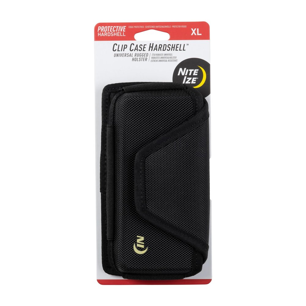 Nite Ize Clip Case Hardshell Universal Rugged Holster - Belt Clip Phone Case for Easy Access - Heavy Duty & Protective - Multi-Purpose - Durable Design - Hardshell Horizontal, XL