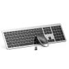 seenda Wireless Keyboard and Mouse Combo Full Size Slim Thin Wireless Keyboard Mouse with On/Off Switch on Both Keyboard and Mouse - (Black and Silver) view 1